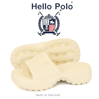 Hello Polo รองเท้าแตะ HP8040 พื้นหนานุ่ม ยาง EVA เสริมส้นสูง 4 CM. แฟชั่นผู้หญิง ใส่เดินสบายทุกโอกาส