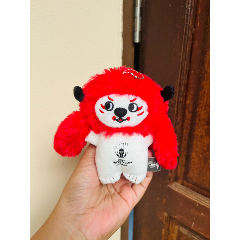 พวงตุ๊กตาRugby World Cup C0901 Japan 2019 Ren-G Kabuki 4" Keychain Mascot Plush Toy Doll