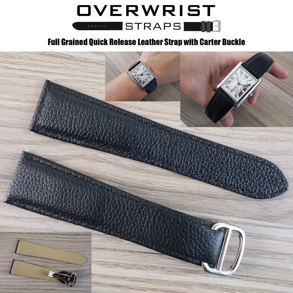 สายนาฬิกาหนังวัว รุ่น Full Grained Quick Release with Carter Buckle
