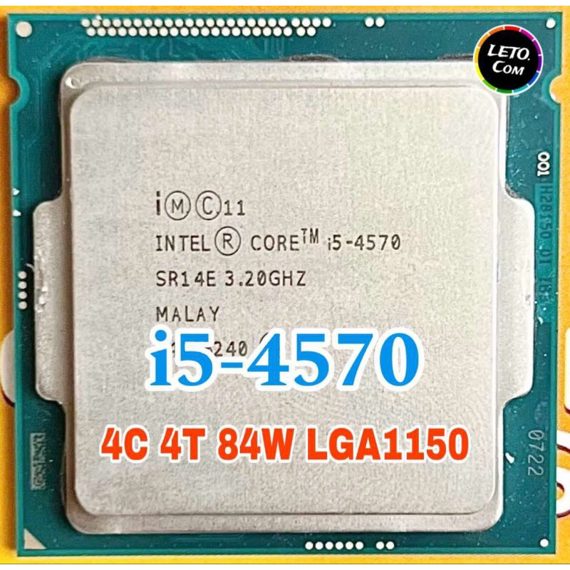 ซีพียู CPU Intel Core i5-4570 4คอ 4เทรด 84W LGA 1150 ฟรีซิลิโคน1ซอง i5 4570
