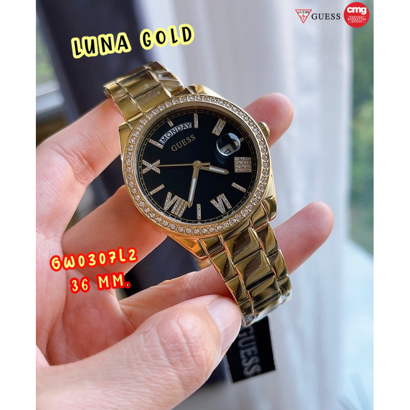 นาฬิกาผู้หญิง Guess GW0307L2 LUNA Gold ของแท้CMG