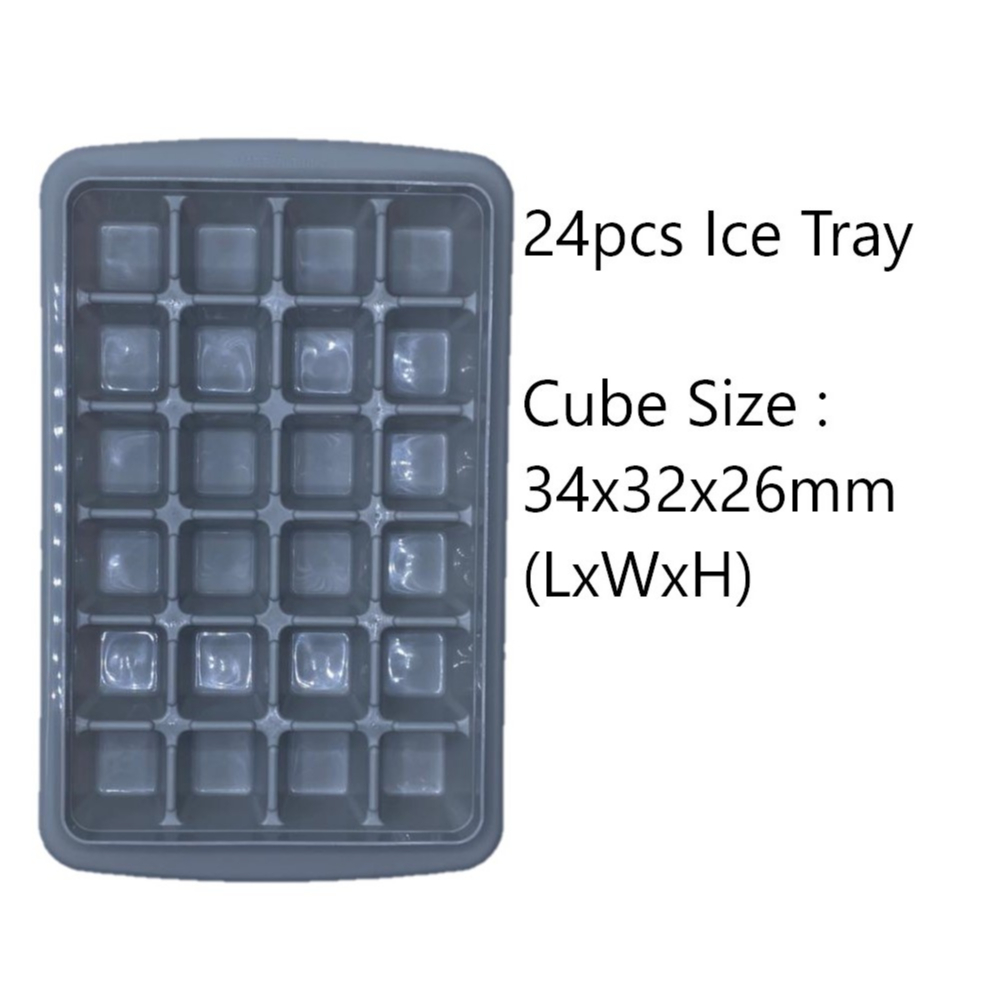 แม่พิมพ์ทำน้ำแข็ง ถาดน้ำแข็ง บล็อคทํานํ้าแข็ง Premium Ice Cube Tray Silicone Lid 12 18 24 Ice Cubes Tray