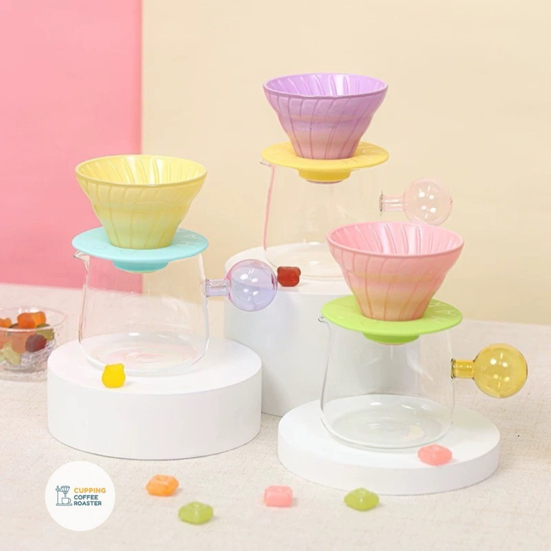 ดริปเปอร์ HARIO V60 NEW COLLECTION ของแท้จากญี่ปุ่น HARIO V60 Glass Dripper ขนาด 01