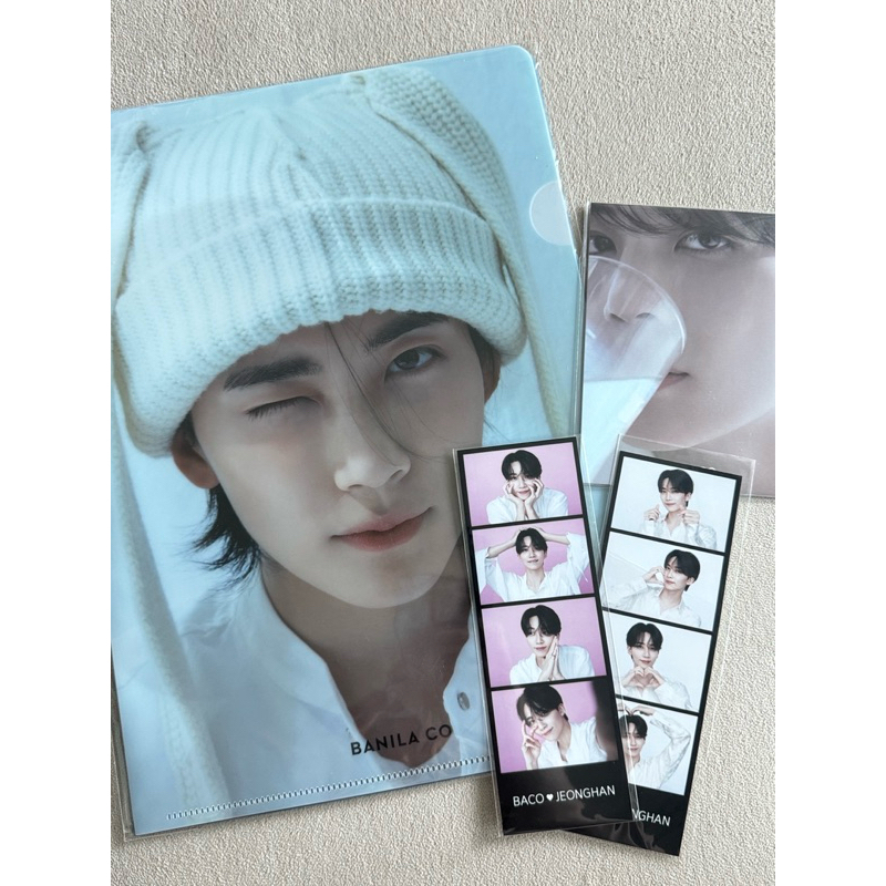 banila co x jeonghan seventeen file holder 3 อัน + postcard 5 ใบ + photobooth 2 ใบ