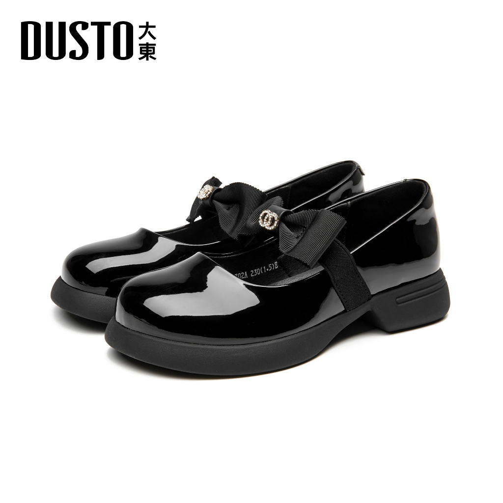 DUSTO รองเท้าแมรี่เจน หน้าโบว์ ส้นเตี้ย เสริมส้น 3.6cm สีพาสเทลละมุน ฤดูกาล2025 รุ่นพิเศษดีเทลลายทันสมัย