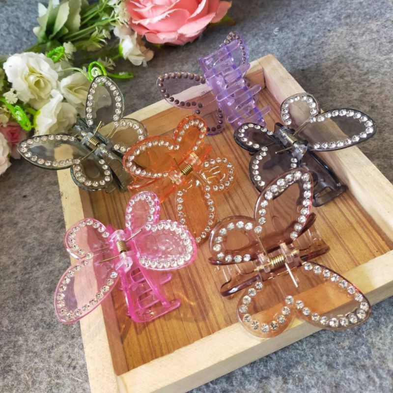 🦋กิ๊ฟหนีบผมขอบเพชร กิ๊ฟหนีบผมผีเสื้อ มี 2แบบ 6สี