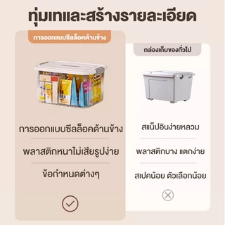 NeatBox กล่องเก็บของ กล่องพลาสติก กล่องเก็บของอเนกประสงค์ กล่องเก็บของพลาสติกมีล้อ โปร่งใส เก็บเสื้อผ้า ได้เก็บของเล่น
