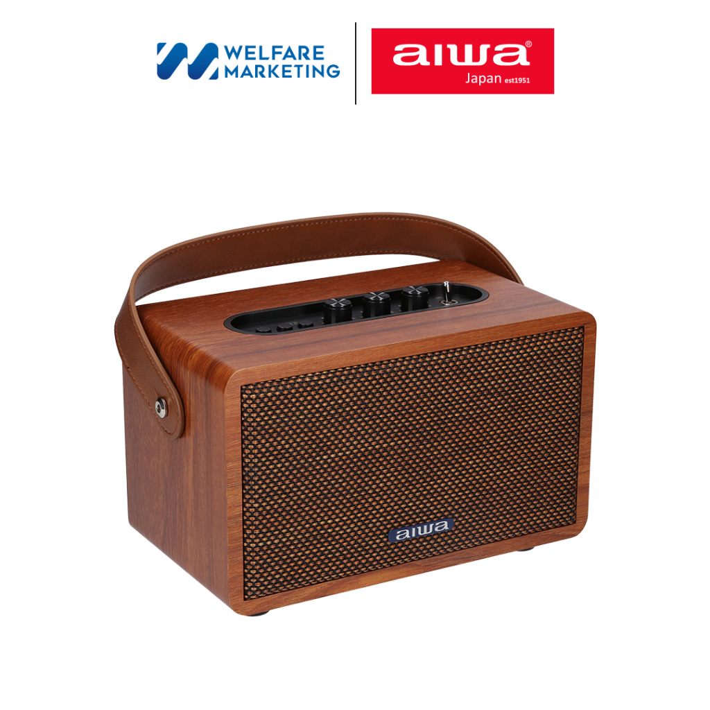 [ผ่อน 0%] AIWA Retro Bluetooth Speaker ลำโพงบลูทูธพกพา BASS++