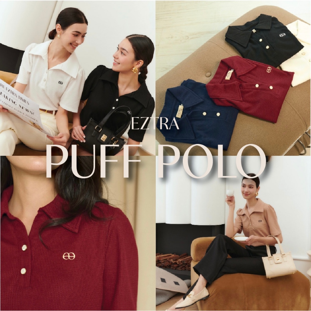 EZTRA Wear Puff Polo ให้ลุคที่ดูเท่ sport แต่ยังคงความ feminine