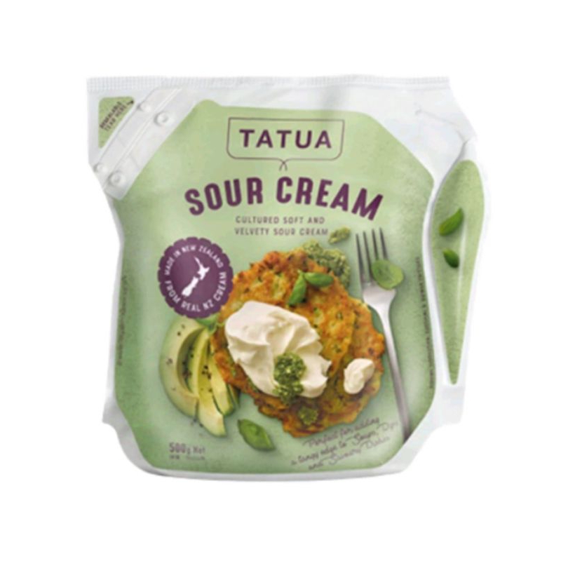 Tatua Sour Cream 500g - ตาตัว เซาร์ครีม ครีมเเท้ชนิดครีมเปรี้ยว ครีมเปรี้ยว 500 กรัม
