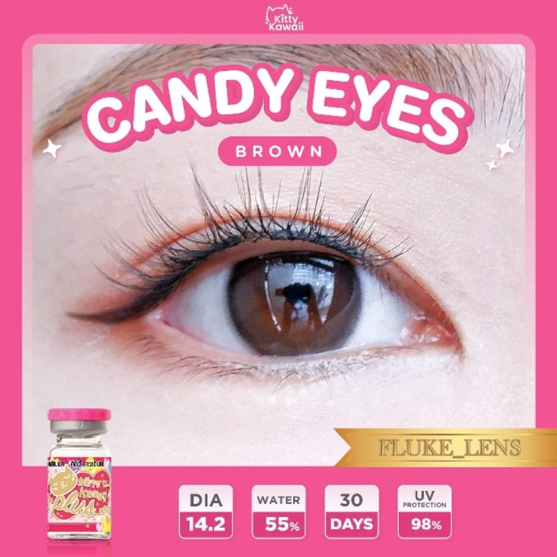 คอนแทคเลนส์(มินิ) 💖 Candy Eyes 💖 ตาหวานสายเกาห้ามพลาด อมน้ำ55% Kittykawaii ผลิตที่เกาหลี🇰🇷 ของแท้จากแบรนด์โดยตรง