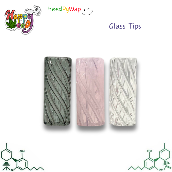 Glass Filter Tips Round mouthpiece 30mm ตัวกรองแก้วระดับพรีเมียม แก้วกรอง หลอดแก้ว ท่อแก้ว