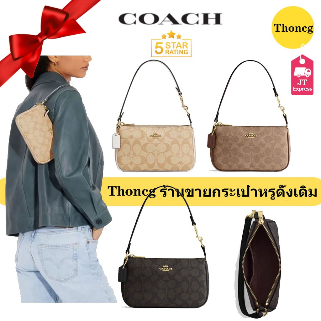 พร้อมส่ง🔥 Outlet ปลอดภาษี ของแท้100% สะพายข้างผู้หญิง coach แท้ C3308 กระเป๋าถือ Crossbody Bag