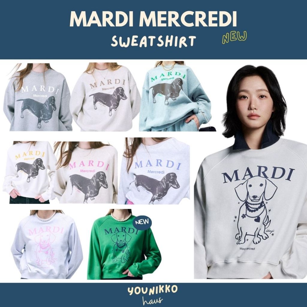(พร้อมส่ง) Mardi Mercredi sweater ddanji เสื้อหนาวสเวตเตอร์ ของแท้