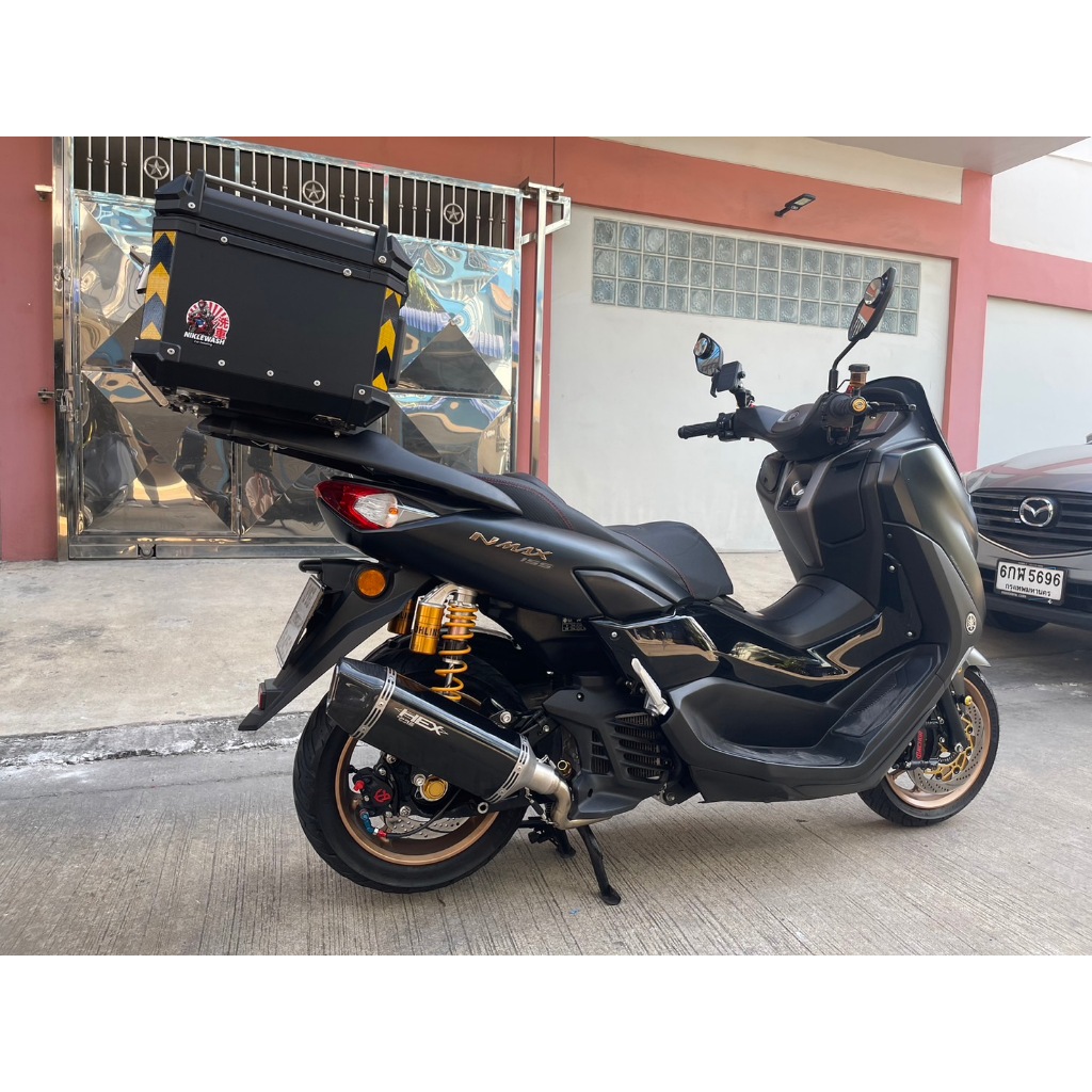 ชุดปลายท่อ PR2 HEX BLACK เกรด A NEW AEROX & NEW N-MAX NEW N-MAX TURBO 2021+ เชื่อมหูยึดตรงรุ่น (เมื่