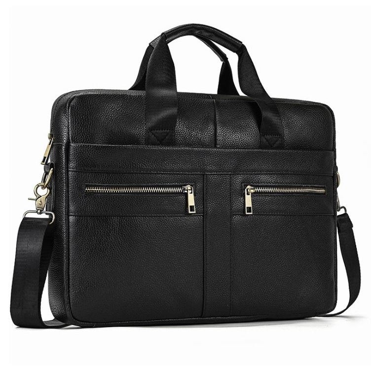 กระเป๋าเอกสาร หนังเเท้ ผู้ชาย ใส่ Note Book 15 นิ้ว ได้ Briefcase  ตอบโจทย์คนทำงาน " รับประกันหนังวัวเเท้ "