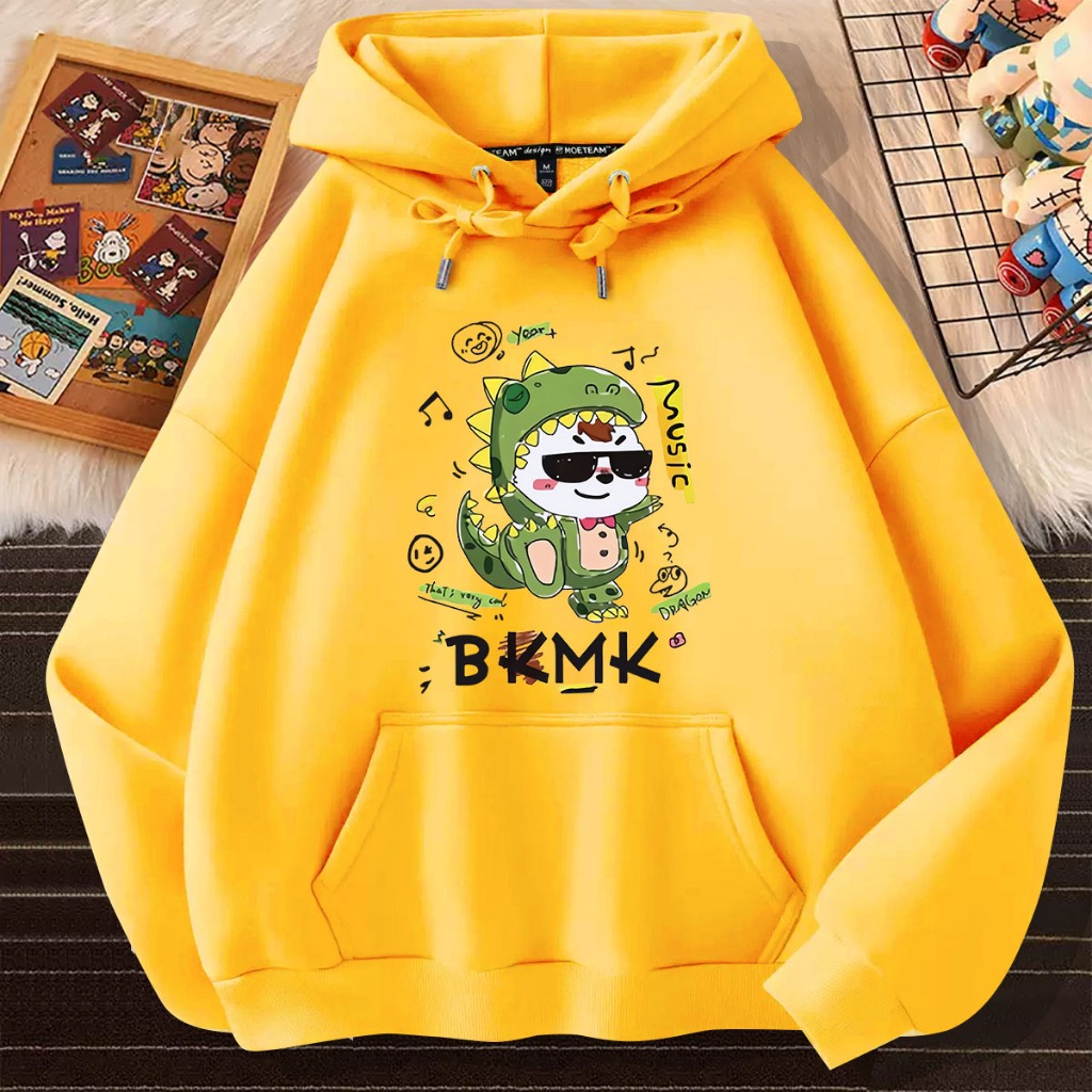 L854เสื้อฮู้ดแขนยาวใส่ได้ทั้งชายและหญิง ผ้าโพลีเอสเตอร์ใส่สบาย เสื้อแฟชั่นลายน่ารัก - รูปที่ 5