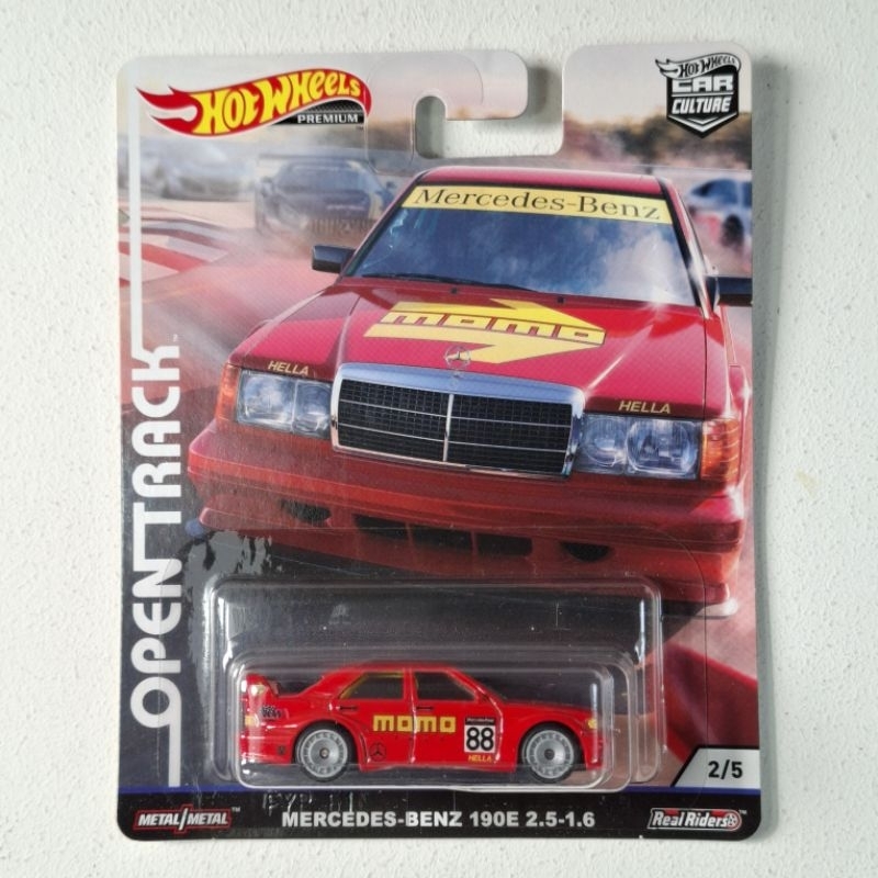 Hot wheels premium Car culture รุ่น Mercedes-Benz 190E 2.5-1.6 (ล้อยาง) แพ็คสวย