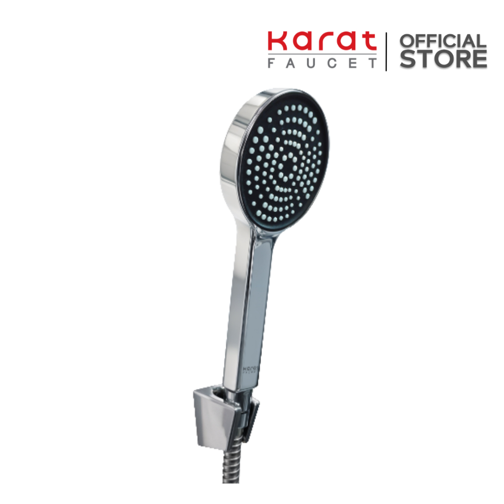 Karat Faucet ฝักบัวสายอ่อน 1 ระดับ ขนาด 10.8 ซม. พร้อมสายสแตนเลส 304 รุ่น KS-36-231-50