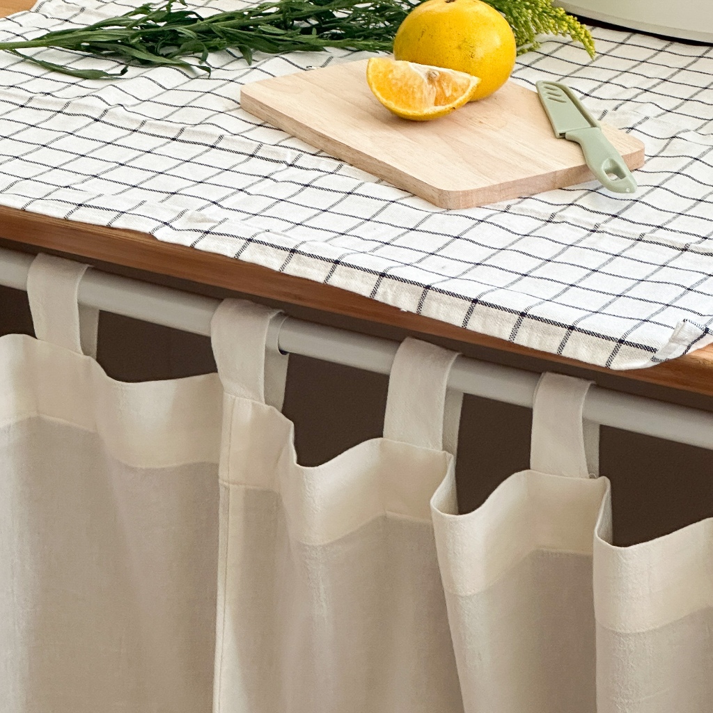 แนะนำ ผ้าม่าน ผ้าม่านเคาน์เตอร์ครัว แบบหูกระเช้า Solstice Home ผ้าม่านสั้น ม่านครึ่งหน้าต่าง เลือกสีเอง สั่งตัดตามขนาด ราคาพิเศษ มีเก็บเงินปลายทาง