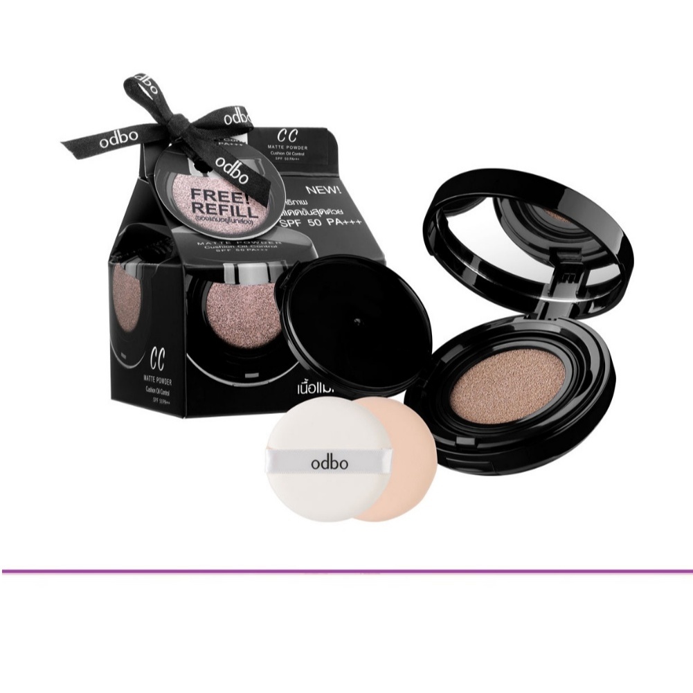 (แท้) Odbo CC Matte Powder Cushion Oil Control SPF 50 PA+++ 14g โอดีบีโอ ซีซี แมท พาวเดอร์ คุชชั่น อ