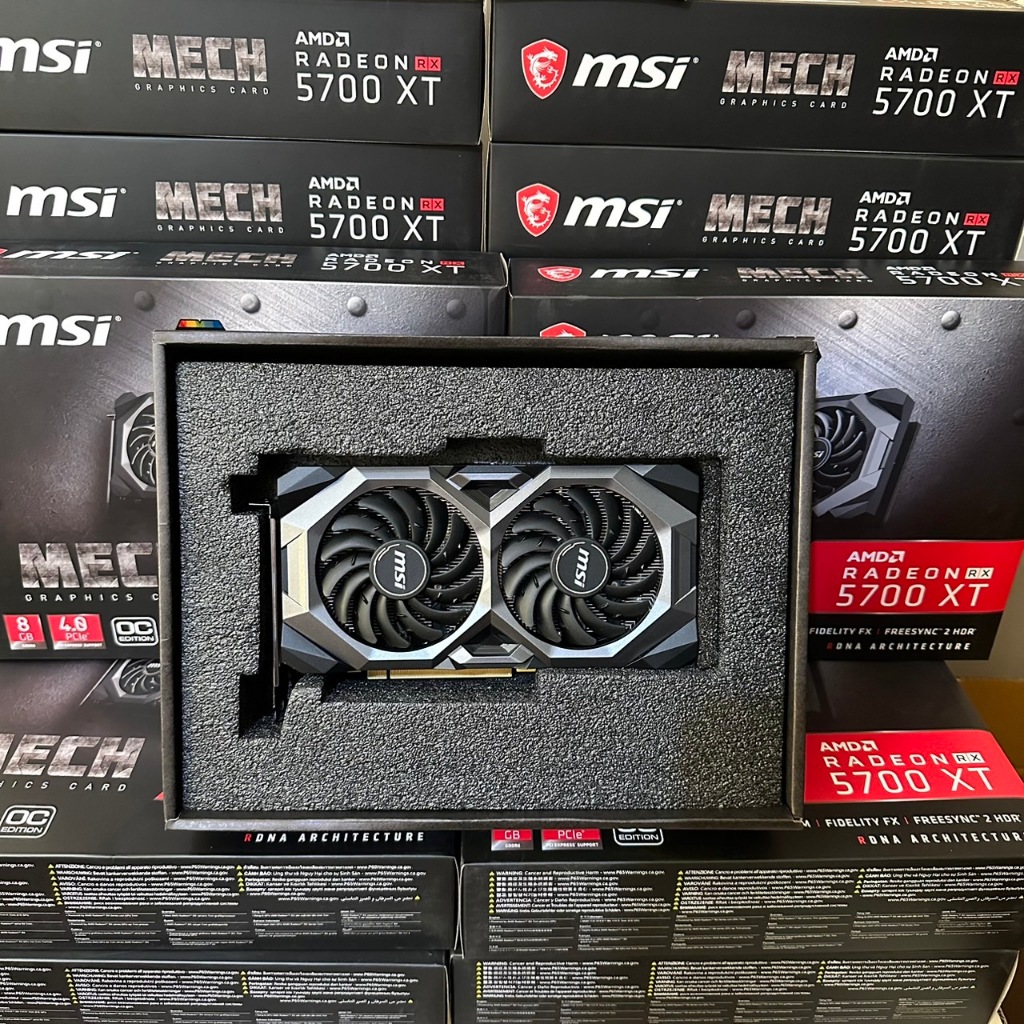 การ์ดจอมือ2 MSI RX 5700 XT MECH OC 8GB GDDR6 เปลี่ยนพัดลมใหม่ทุกตัว