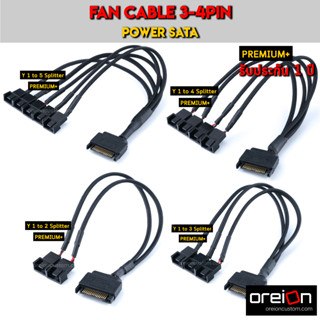 สายพัดลม Power SATA To 4Pin 3Pin Fan Male x2-5 12v [พร้อมส่ง…