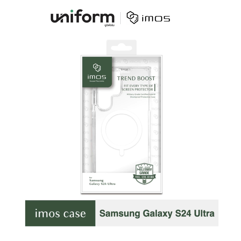 เคสมือถือ IMOS M@g Case for for Samsung S24 Ultra - Clear