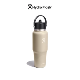 HYDRO FLASK กระติกน้ำ WIDE MOUTH TRAVEL BOTTLE WITH FLEX STRAW CAP 32 OZ กระติกน้ำสูญญากาศ เก็บอุณหภูมิความร้อนความเย็น
