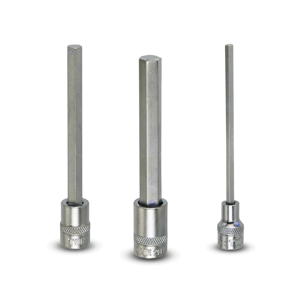 TONE ลูกบล็อก6เหลี่ยมเดือยโผล่แบบยาว ขนาด 1/4" รุ่น 2H-L - Long Hexagon Socket 1/4" Model 2H-L