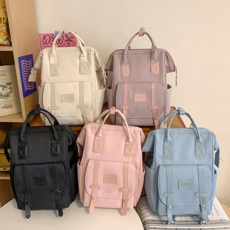 กระเป๋าเป้เกาหลี ผู้หญิง พาสต้า สีกระเป๋านักเรียน ความจุขนาดใหญ่กันน้ํา ต้นฉบับ การท่องเที่ยว กระเป๋าแพ็ค