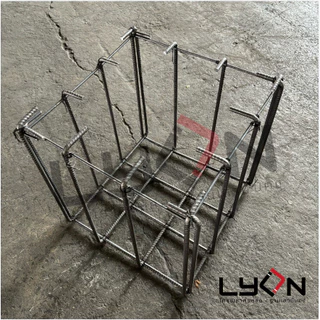 LYON ฟุตติ้ง 40cm.x40cm.x40cm. เหล็กข้ออ้อย10มม. ตะแกรงก้นหลุม