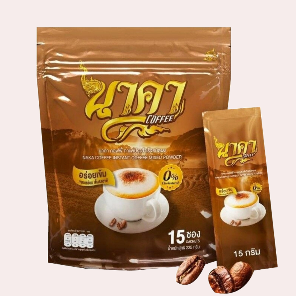 Naka coffee กาแฟ นาคา 1 ห่อ 15 ซอง