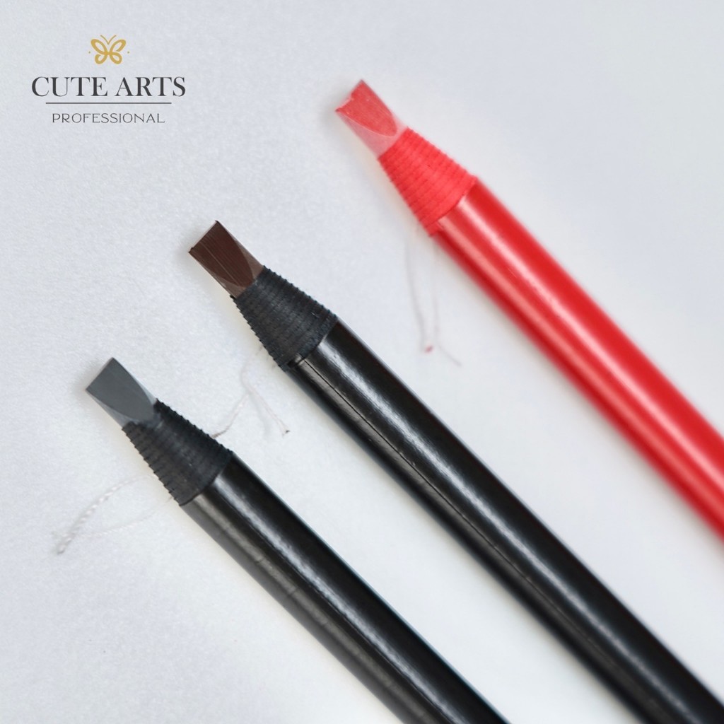ดินสอเขียนคิ้ว ดินสอเขียนขอบปาก Cute Arts บรรจุ1แท่ง ดินสอเนื้อดี อุปกรณ์PMU ออกแบบทรงคิ้ว ออกแบบรูปปาก