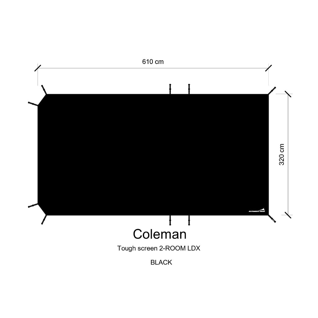 กราวชีท ผ้าปูรองเต้นท์ Coleman Tough screen 2 Room LDX   ตรงรุ่น ขนาดเต็มเต็นท์