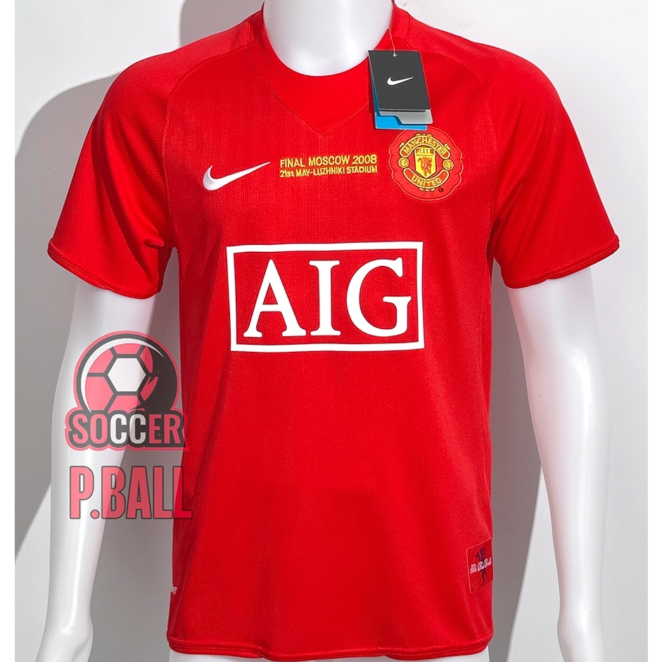 Retro เสื้อบอลย้อนยุค แมนยู Home เหย้า 2007/08 Final Moscow ฟลูออฟชั่นนัดชิง UCL
