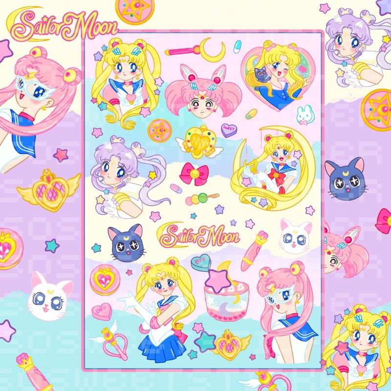 เคสเซเลอร์มูน Sailor Moon ลายใหม่ เลือกสีพื้นหลังได้ รูปที่ 5