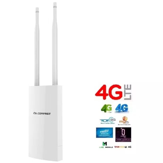 4G Outdoor WiFi Router 300Mbps เราเตอร์ ใส่ซิม รองรับ 90 User+-