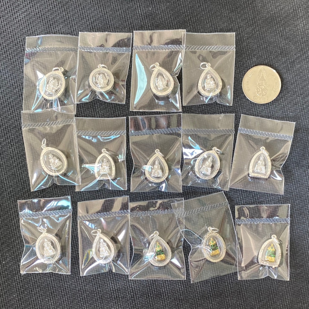 จี้เงินแท้ Buddha Pendant 92.5% กรอบเงินแท้ องค์พระชุบเงิน (พระมงคลประจำภาค)