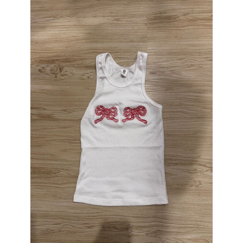 #ส่งต่อ MAD MAMA - Little Bow Tank/ผ้าแบบบาง  Size S สภาพใหม่มาก
