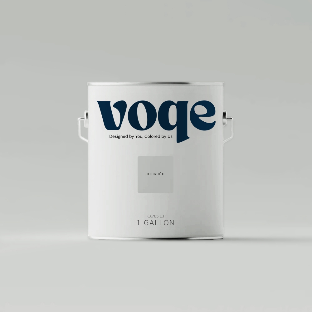 Voqe สีน้ำอะครีลิคแท้100% เฉดสี เทาแลมโบ ทาบ้าน ทาอาคารเกรดพรีเมี่ยม เนื้อสีเยอะ