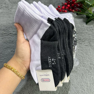 ถุงเท้านักเรียนสีขาวพื้นเทาsocksy_เด็กหญิงผ้าหนาเรดเอ✅มีSize:4-6/5-7/7-9/9-12สินค้าผ้าหนานิ่มใส่สบายจ้า