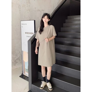 Yolanda ชุดเดรส แฟชั่น ผู้หญิง ทรงโอเวอร์ไซส์ สาวอวบใส่ได้ สามารถใส่คลุมท้องได้ HJ3465