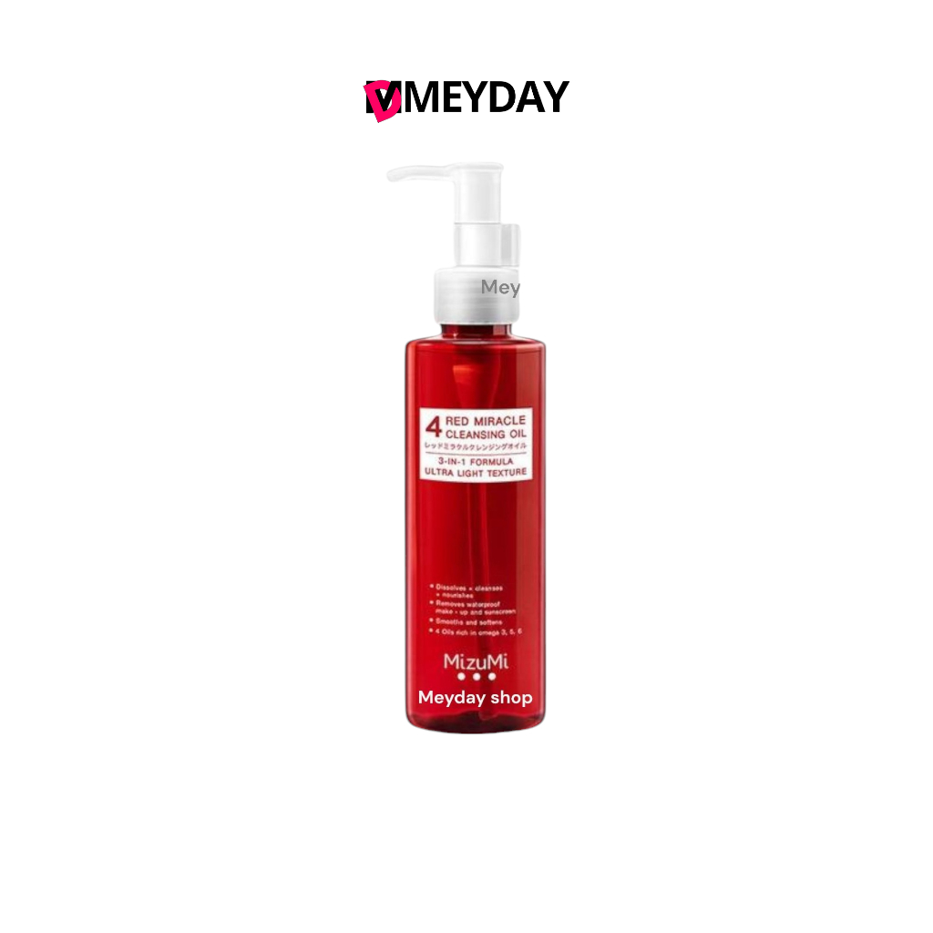 MizuMi โฟร์ เรด มิราเคิล คลีนซิ่ง ออยล์ (Cleasing Oil) 150 มล. ล้างเครื่องสำอาง