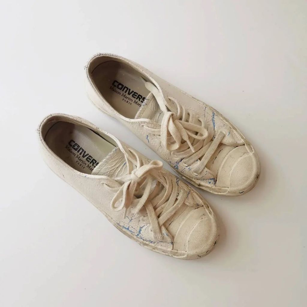 Maison Martin Margiela X Converse Jack Purcell Low Paint Crack - White/Blue