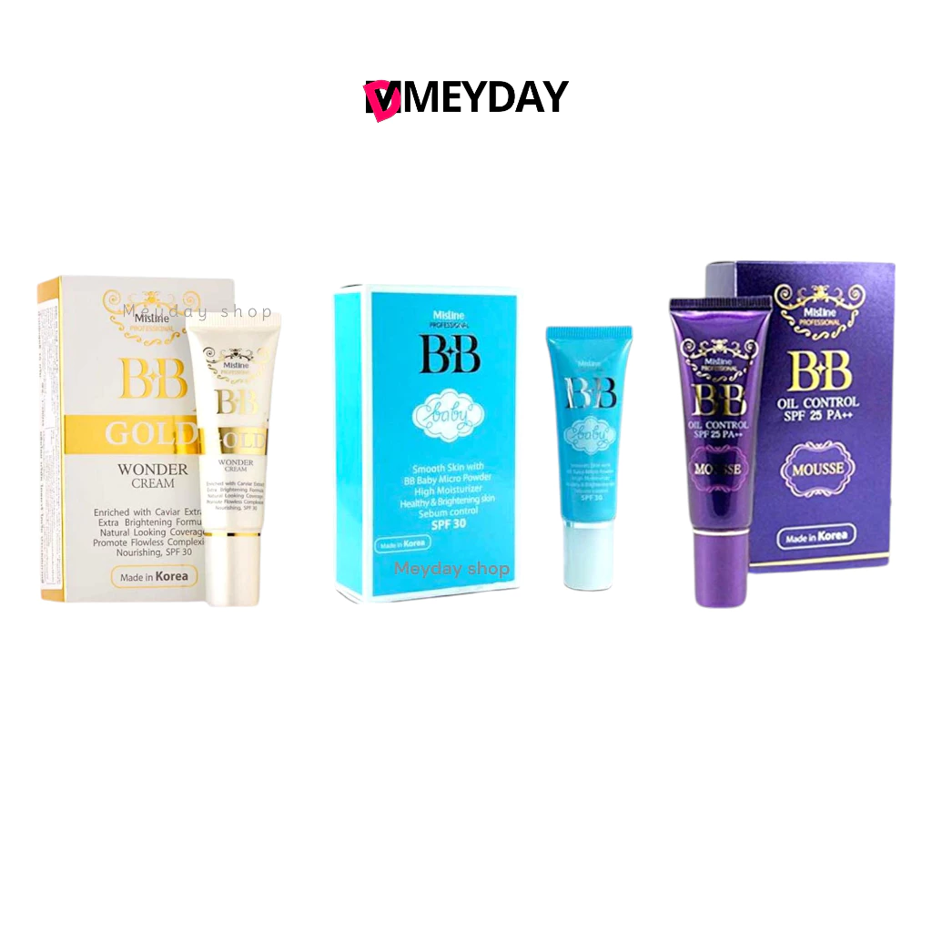 Mistine BB บีบีครีม มิสทิน BB cream มี 3 สูตร 15 กรัม