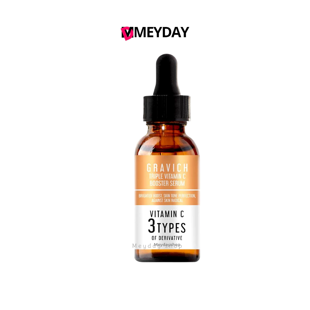 เซรั่มวิตามินซี กราวิช ทริปเปิ้ล ผิวกระจ่างใส ลดความหมองคล้ำ Gravich Triple Vitamin C Booster Serum 30 ml