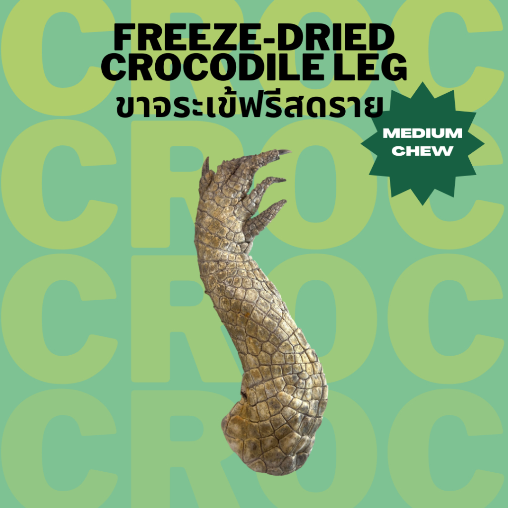 ขาจระเข้ฟรีสดราย Bella's Bites Freeze Dried Crocodile Leg