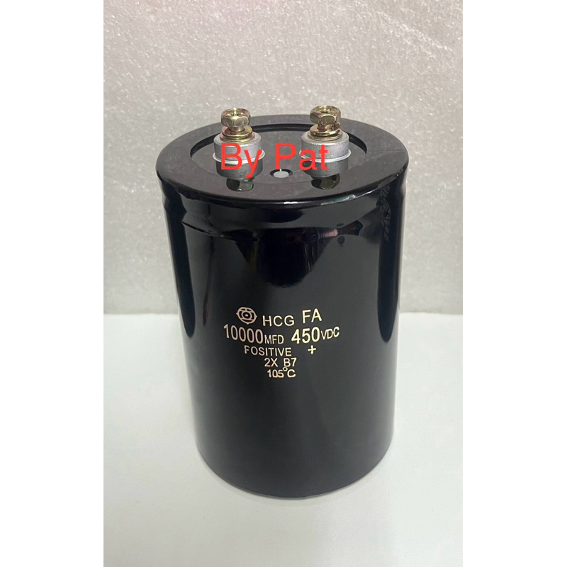 CAPACITOR 10000UF 450V อ้วน90MMสูง130MM(งานแท้) 10000UF 450Vdc Hitachi คาปาซิเตอร์ สินค้าใหม่แกะกล่อ