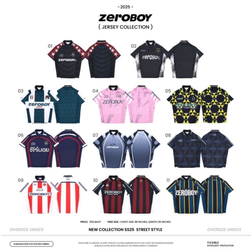 ZEROBOY - JERSEY COLLECTIONเสื้อโปโล New Collection SS25  Street Style